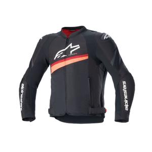 Chaqueta de moto Alpinestars T-GP PLUS R 4 Airflow negro-rojo fluo