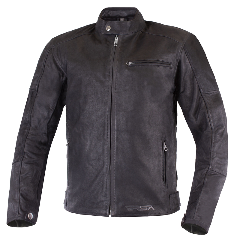 Chaqueta de moto RSA Daytona Negro mate - calidad II liquidación - II. calidad