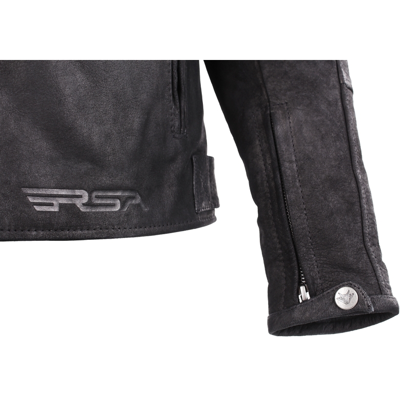 Chaqueta de moto RSA Daytona Negro mate - calidad II liquidación - II. calidad