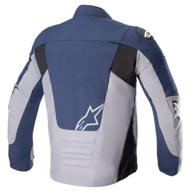 Chaqueta de moto impermeable Alpinestars SMX azul oscuro-gris