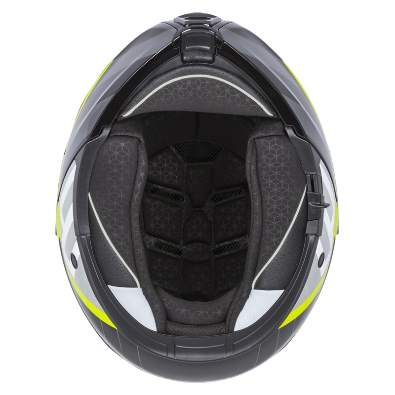 Casco de moto Cassida Modulo 2.1 Profile abatible blanco-negro-fluo-amarillo-gris