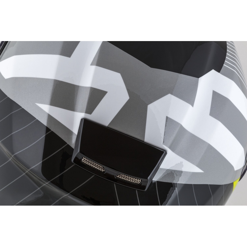 Casco de moto Cassida Modulo 2.1 Profile abatible blanco-negro-fluo-amarillo-gris