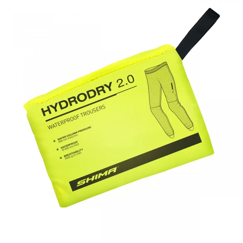 Pantalón impermeable Shima Hydrodry 2.0 negro-amarillo fluo