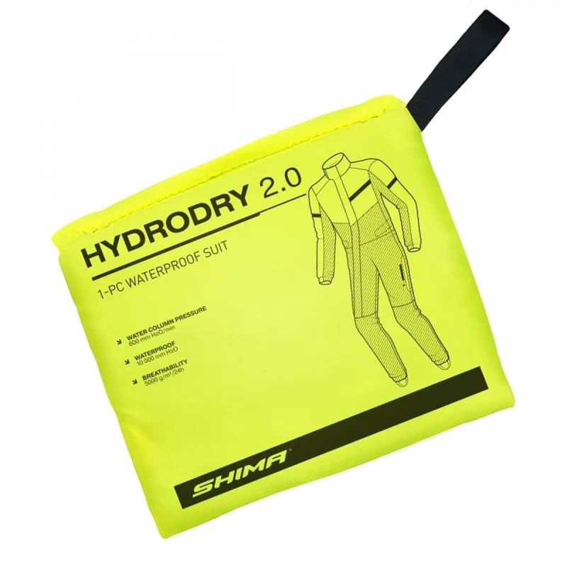 Traje de neopreno impermeable Shima Hydrodry 2.0 negro-amarillo fluo