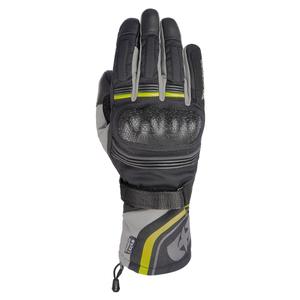 Guantes de moto Oxford Montreal 4.0 DRY2DRY™ negro-gris-amarillo fluo