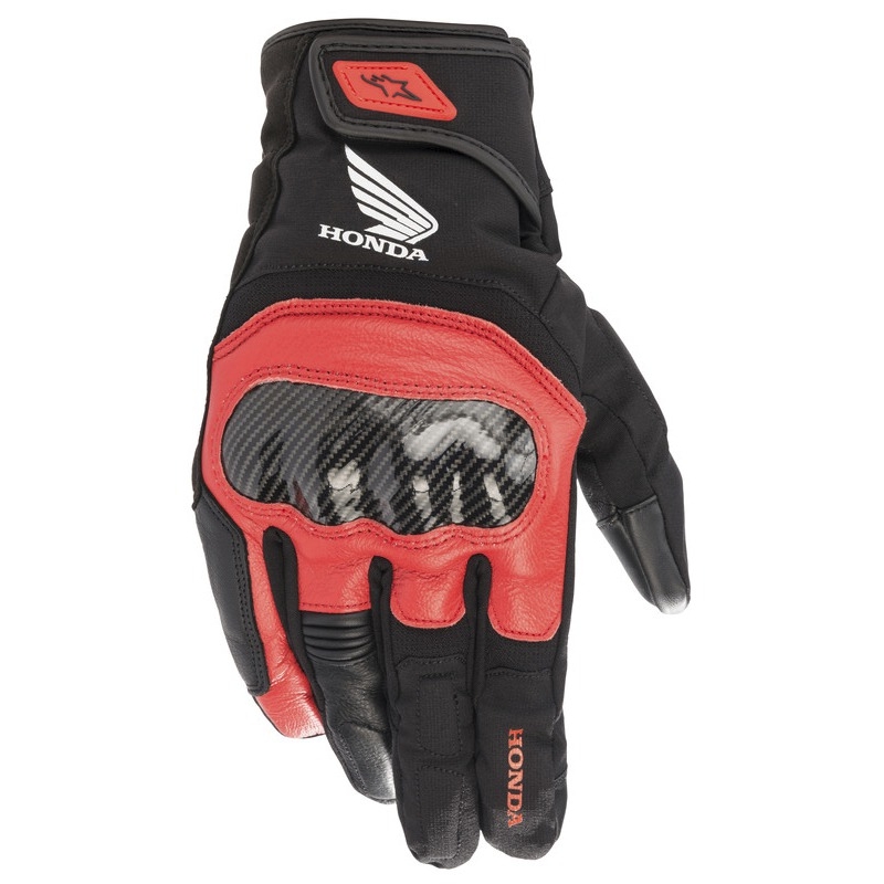 Guantes de moto Alpinestars SMX Z Drystar Honda Negros y Rojos