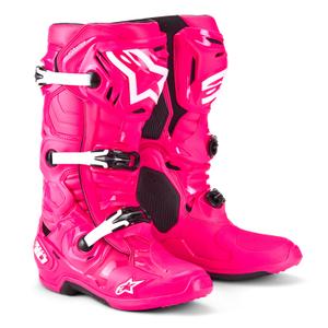 Botas de moto Alpinestars Tech 10 rosa-negro-blanco 2025
