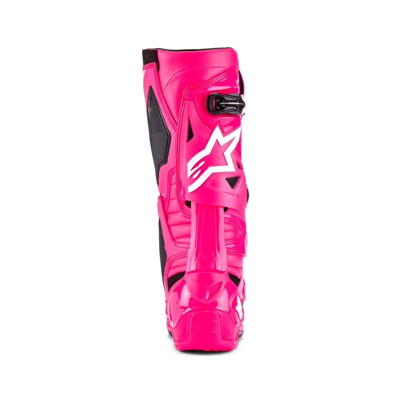 Botas de moto Alpinestars Tech 10 rosa-negro-blanco