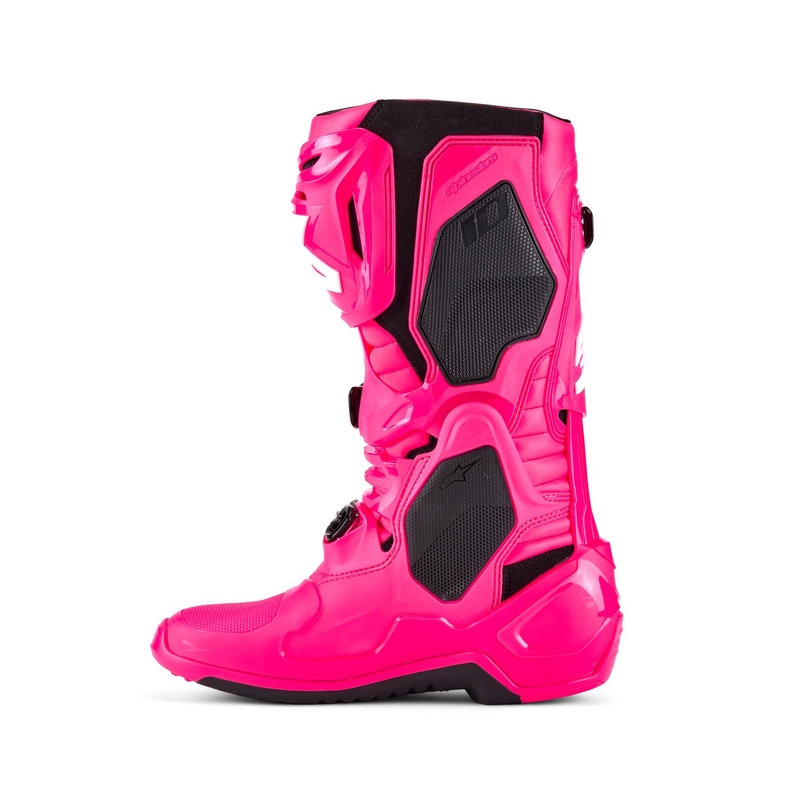 Botas de moto Alpinestars Tech 10 rosa-negro-blanco