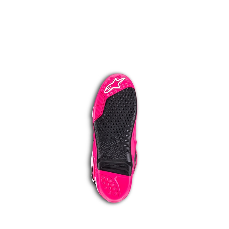 Botas de moto Alpinestars Tech 10 rosa-negro-blanco
