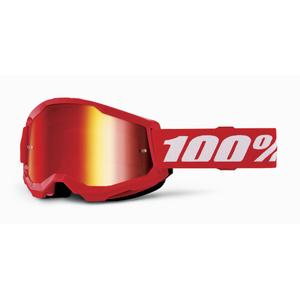 Gafas de motocross para niños 100% STRATA 2 rojo plexi