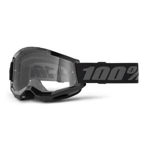 Gafas de motocross para niños 100% STRATA 2 plexi negro transparente