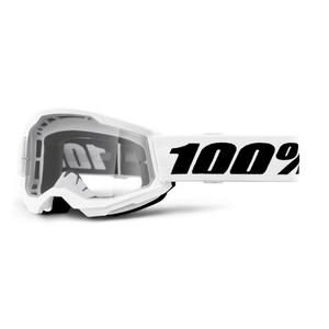Gafas de motocross para niños 100% STRATA 2 plexi blanco transparente