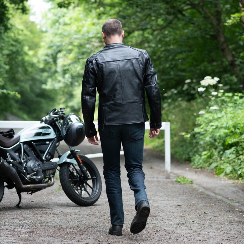 Oxford Route 73 2.0 Chaqueta de moto de cuero negro