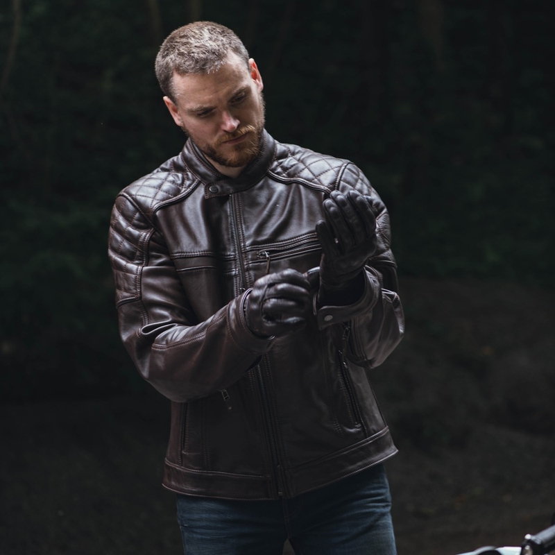 Oxford Route 73 2.0 Chaqueta de moto de cuero marrón liquidación