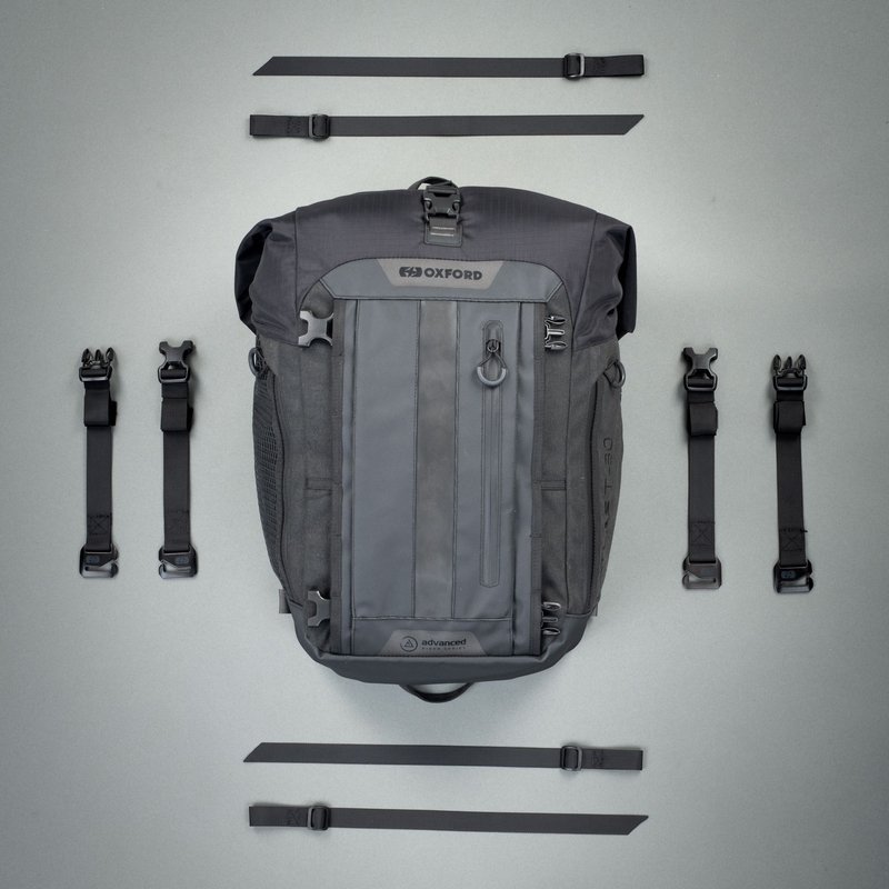 Bolsa para asiento de pasajero Oxford Atlas T-20 Advanced Tourpack de 20 l, color negro