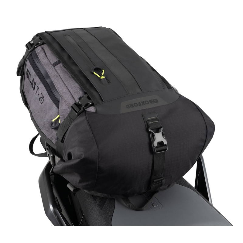 Bolsa para asiento de pasajero Oxford Atlas T-20 Advanced Tourpack de 20 l, color gris