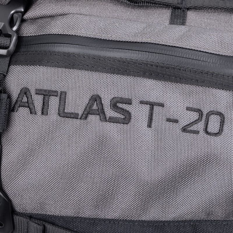 Bolsa para asiento de pasajero Oxford Atlas T-20 Advanced Tourpack de 20 l, color gris