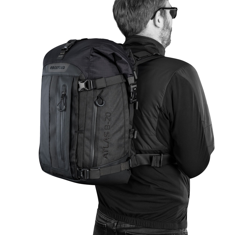 Bolsa para moto Oxford Atlas B-20 Advanced Backpack 20 l negra