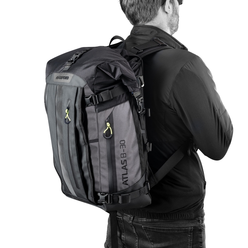 Bolsa para moto Oxford Atlas B-30 Advanced Backpack 30 l negra