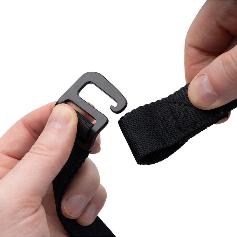Oxford Atlas G-Hook correas de equipaje 2 piezas negro 26mm x 2m