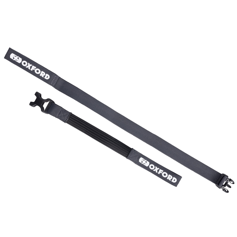 Oxford Atlas B-Clip correas de equipaje 2 piezas gris 26 mm x 2 m