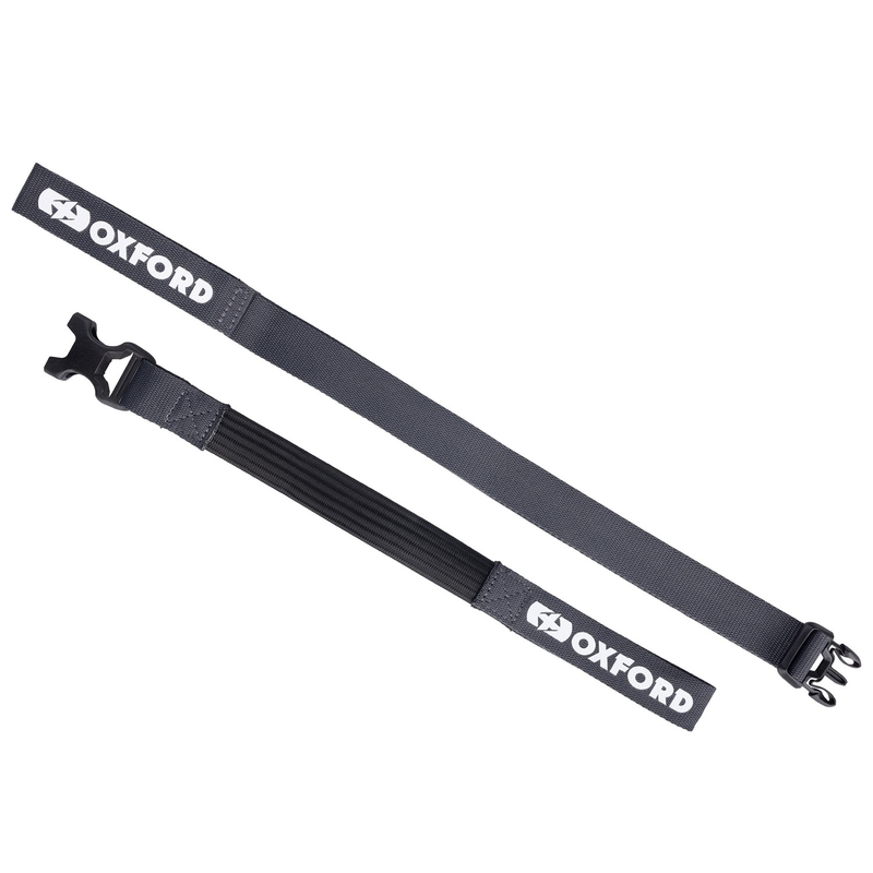 Oxford Atlas B-Clip correas de equipaje 2 piezas gris 26 mm x 1,2 m