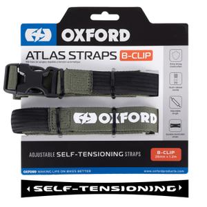 Correas de equipaje Oxford Atlas B-Clip 2 unidades verde 26 mm x 1,2 m