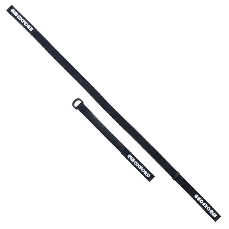 Oxford Atlas D-Ring correas de equipaje 2 piezas negro 26 mm x 1,2 m