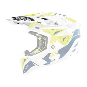 Visera de casco para Airoh Aviator Spin amarillo-azul brillante