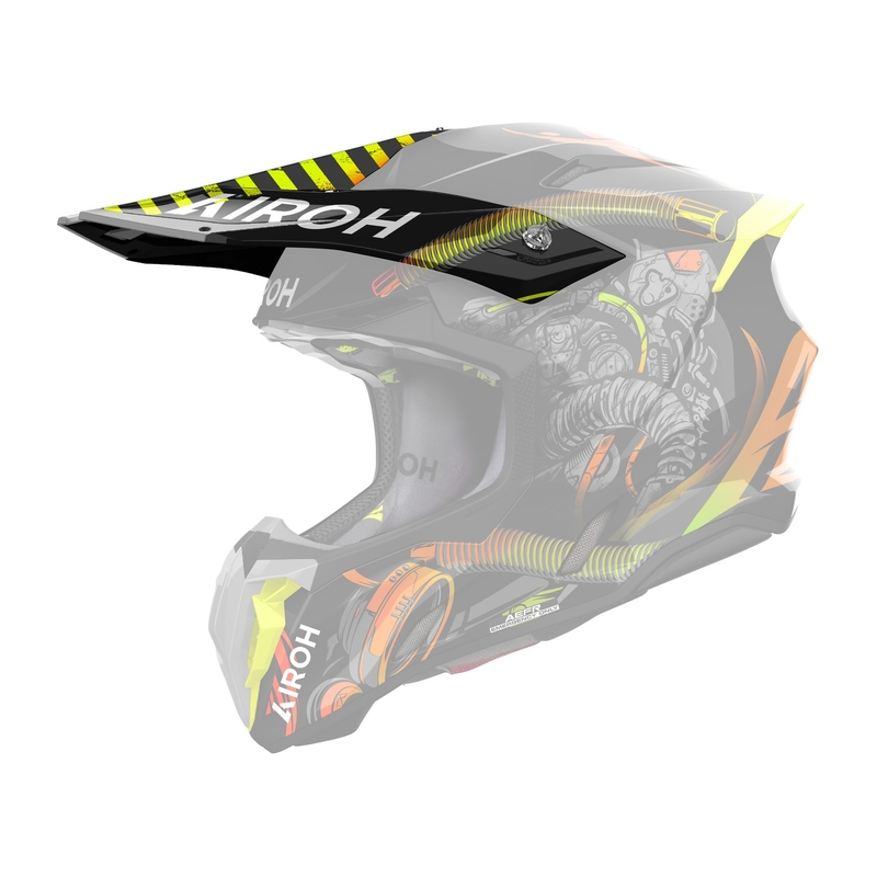 Visera de casco Airoh Twist 3 Toxic negro-amarillo brillante