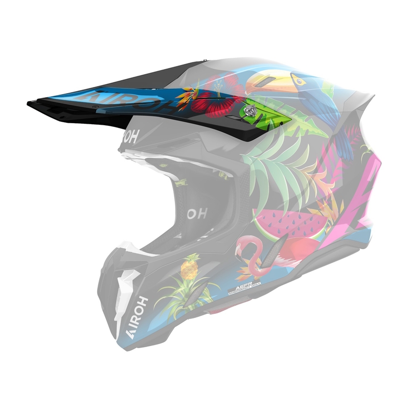 Visera de casco para Airoh Twist 3 Amazonia negro y azul