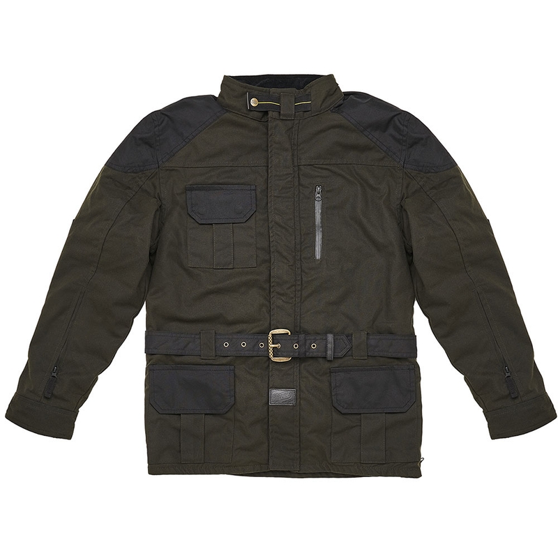 Chaqueta de moto Fuel Bunker verde-negro