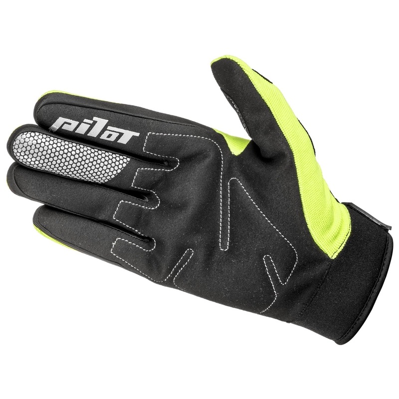 Guantes motocross Pilot Pioneer fluo amarillo-negro-rojo