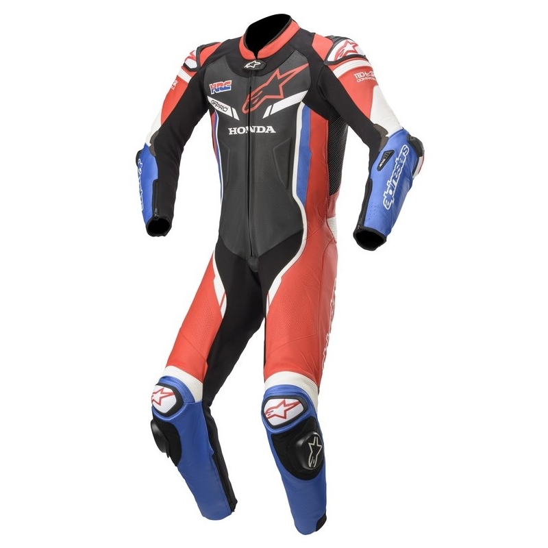 Mono de cuero de una pieza Alpinestars GP Pro 3 Honda colección TECH-AIR compatible negro-rojo-azul-blanco