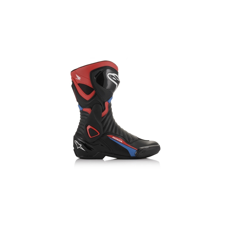 Botas de moto Alpinestars S-MX 6 Honda Collection Negro-Rojo-Azul-Blanco