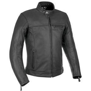 Oxford Walton Chaqueta de moto de cuero negro