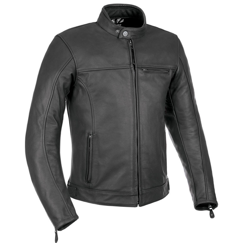 Oxford Walton Chaqueta de moto de cuero negro