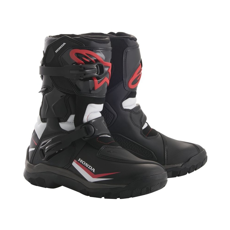 Botas de moto Alpinestars Belize Drystar Honda Collection Negras, Blancas y Rojas