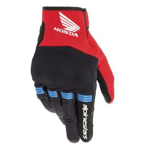 Guantes de moto Alpinestars Copper Honda colección 2025 negro-rojo-azul