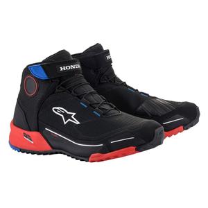 Botas de moto Alpinestars CR-X Drystar Honda Collection Negro-Rojo-Azul