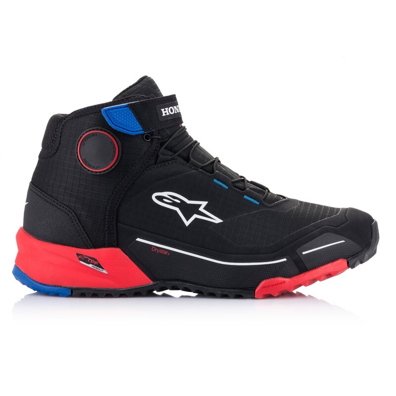 Botas de moto Alpinestars CR-X Drystar Honda Collection Negro-Rojo-Azul