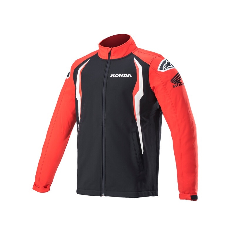 Chaqueta de moto Alpinestars Honda roja y negra