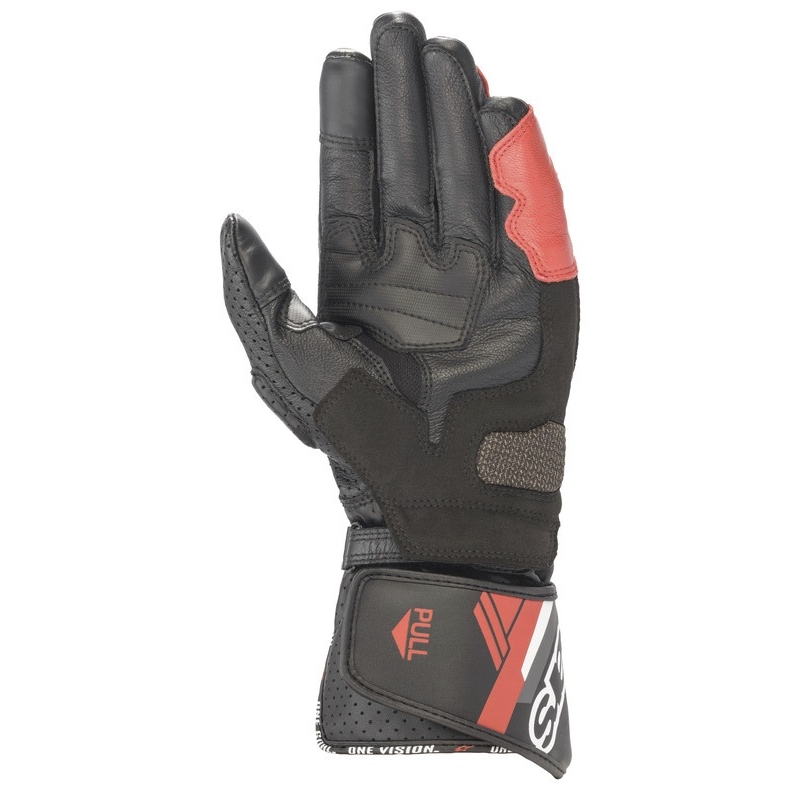 Guantes de moto Alpinestars SP-8 negro-blanco-rojo