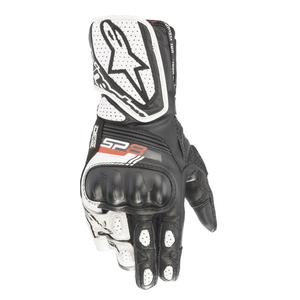 Guantes de moto Alpinestars SP-8 para mujer en blanco y negro