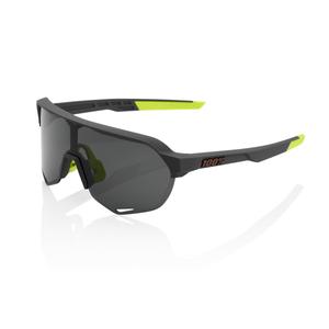Gafas de sol 100% - USA S2 negro-amarillo fluorescente con cristales ahumados