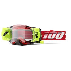 Gafas motocross 100% - USA Armega Forecast rojo (cristal transparente)