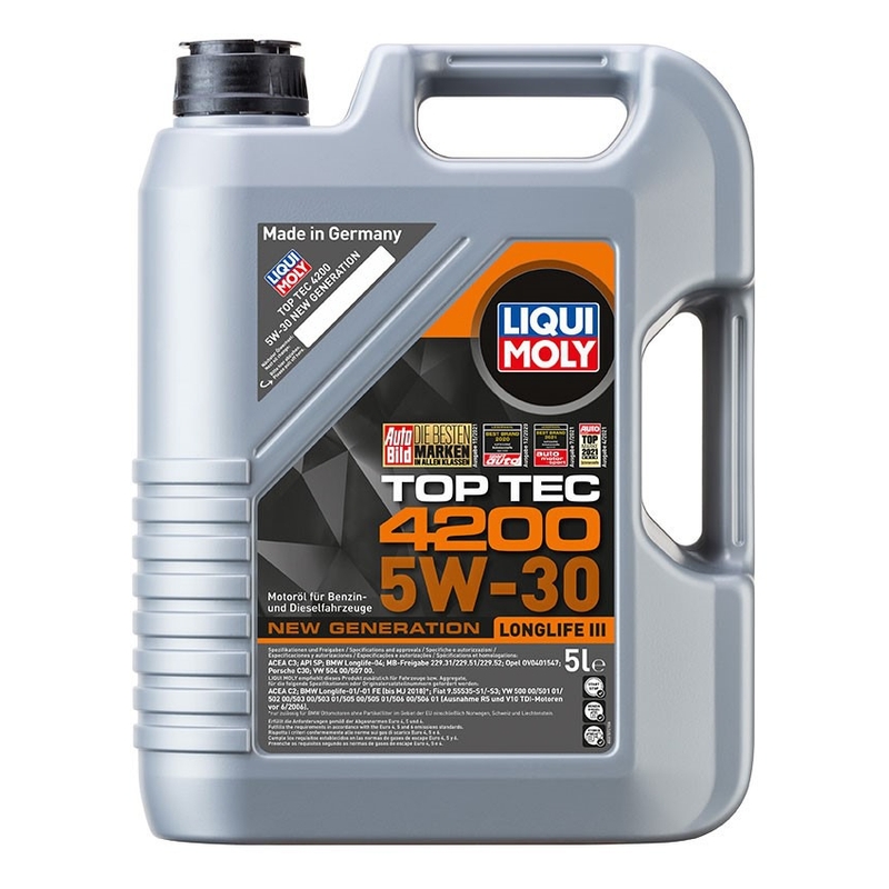 LIQUI MOLY Top Tec 4200 5W-30 Aceite de motor sintético de nueva generación 5 l