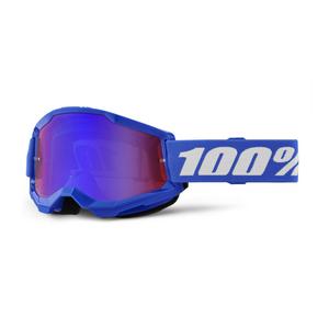 Gafas de motocross para niños 100% STRATA 2 azul rojo-azul plexi