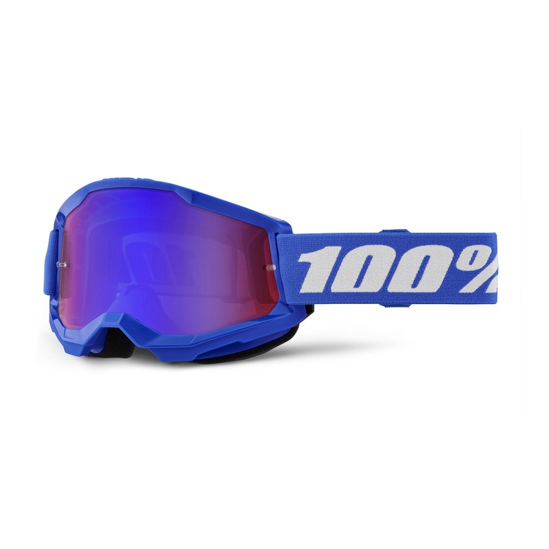 Gafas de motocross para niños 100% STRATA 2 azul rojo-azul plexi